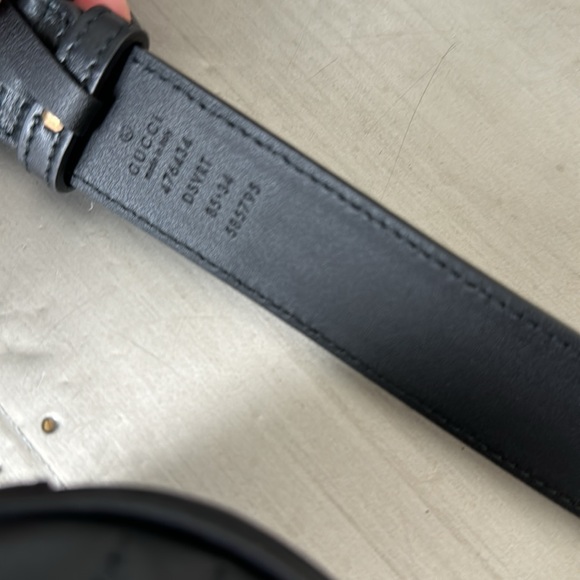 Gucci Marmont chevron black leather belt bag size 85/34 - Picture 7 of 11